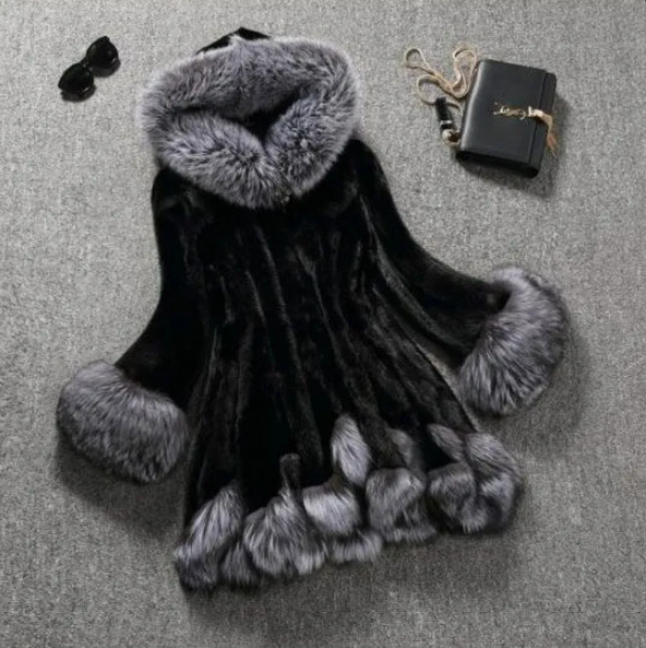 Luxurious Faux Mink Fur Winter Coat