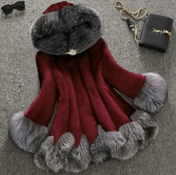 Luxurious Faux Mink Fur Winter Coat