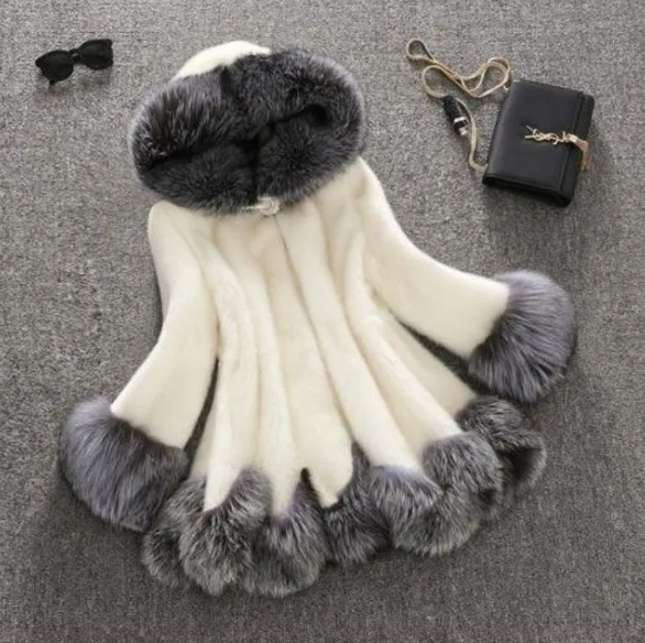 Luxurious Faux Mink Fur Winter Coat