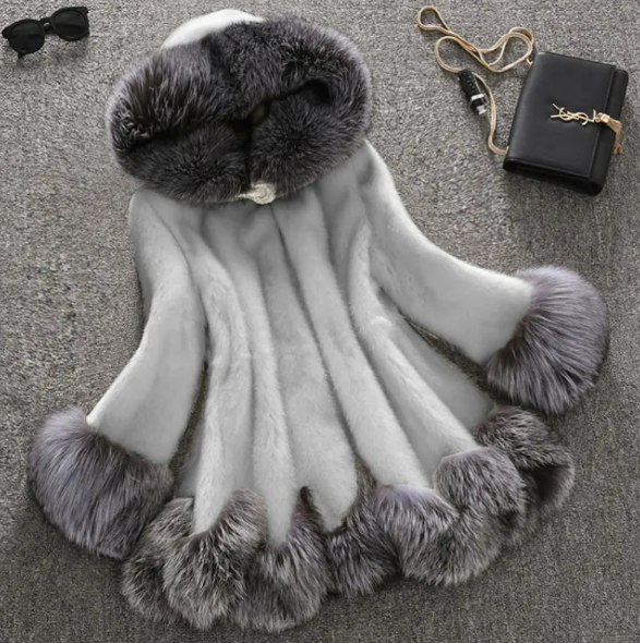 Luxurious Faux Mink Fur Winter Coat